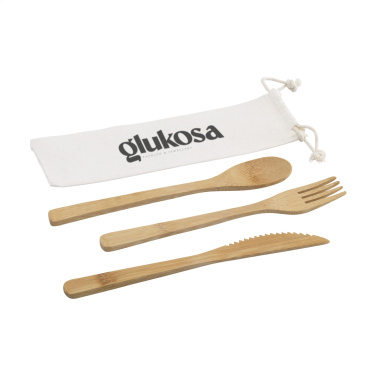Logo trade promotional merchandise photo of: Bambu Cutlery Set
