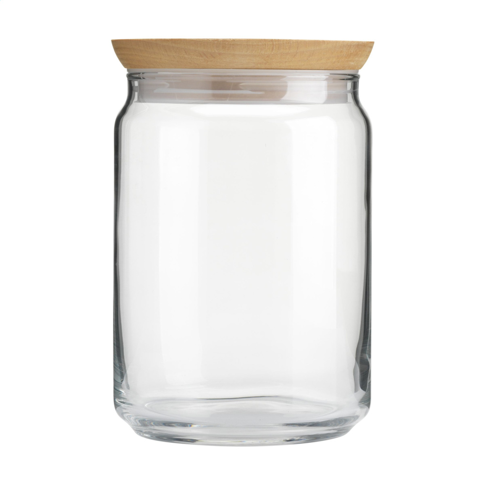 Logo trade advertising products picture of: Wood Jar Storage