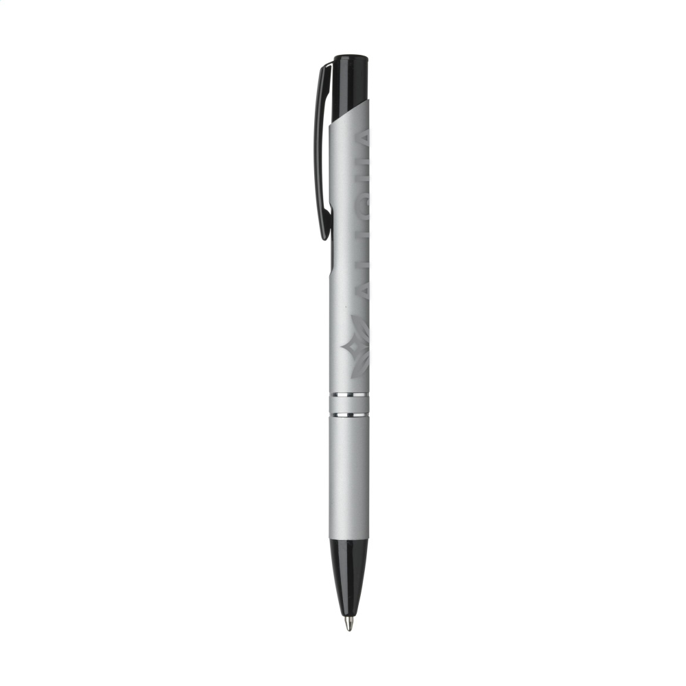 Logo trade advertising product photo of: Ebony Rubberised pen