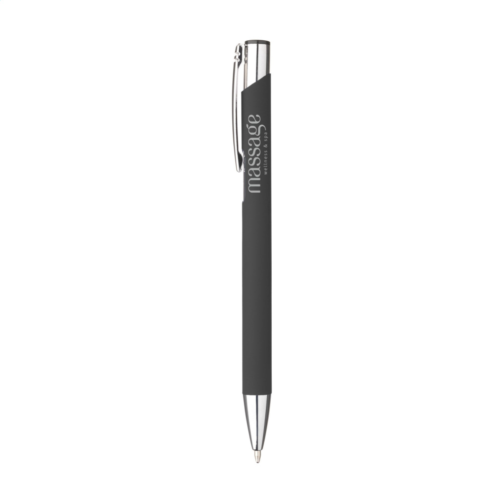 Logotrade promotional product image of: Ebony Soft Touch pen