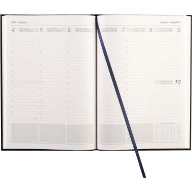 Logo trade corporate gifts image of: Eurodirect Balacron diary A5 4-languages