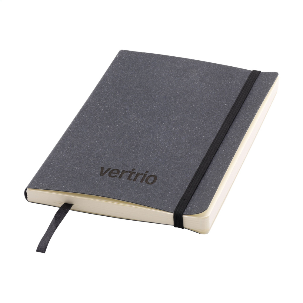 Logotrade promotional item picture of: Monti Recycled Leather - Paper Notebook A5