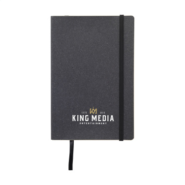 Logo trade promotional items picture of: Monti Recycled Leather - Paper Notebook A5