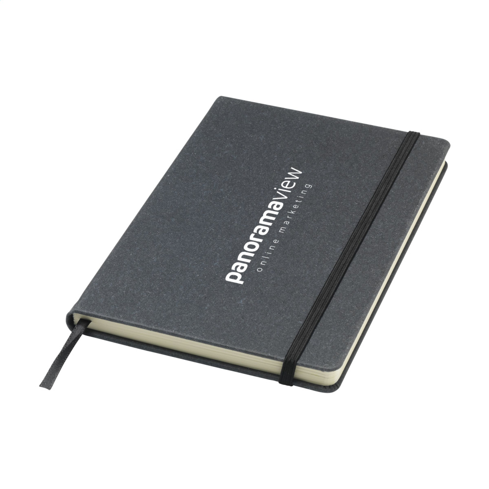Logo trade corporate gift photo of: Montana Recycled Leather Paper Notebook A5