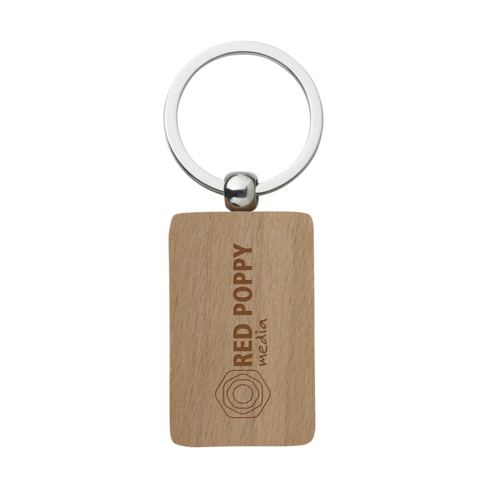 Logotrade promotional item picture of: WoodKey Rectangle keychain