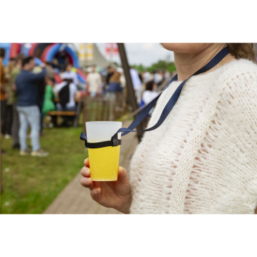 Logotrade promotional merchandise image of: Lanyard Sublimation RPET 1.5 cm with Cup holder