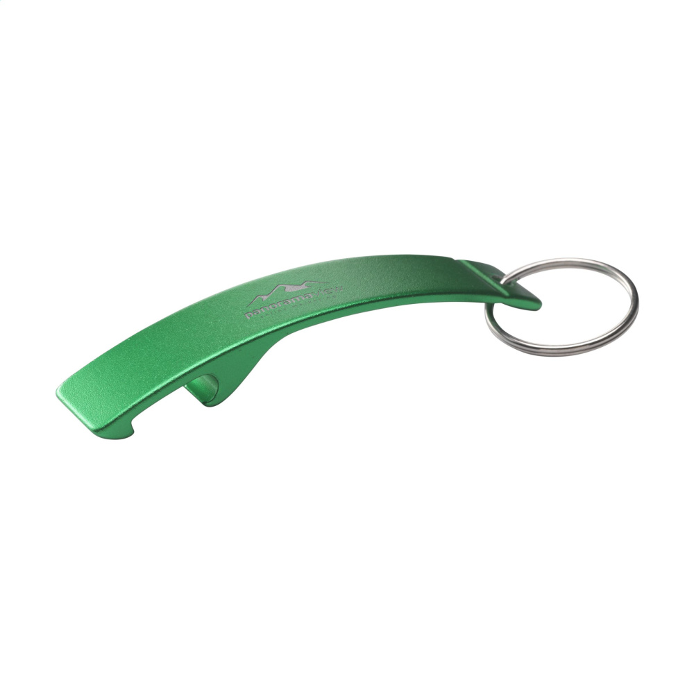Logotrade promotional gift picture of: Alu Opener GRS Recycled keyring