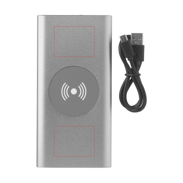 Logotrade promotional merchandise picture of: Aluminium 8000 Wireless Powerbank wireless charger