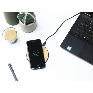 Logotrade promotional merchandise picture of: Bamboo 10W Wireless Charger wireless fast charger
