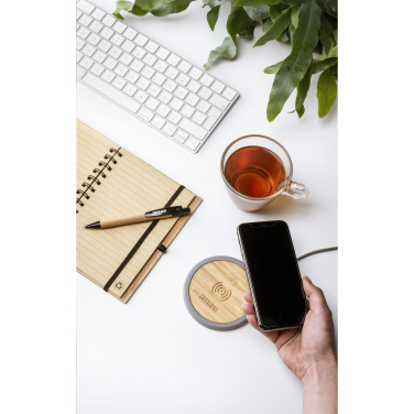 Logo trade corporate gift photo of: Lidos Stone ECO 10W Wireless Charger