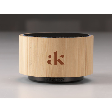 Logo trade advertising products picture of: Wave Bamboo Wireless Speaker