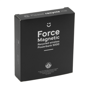 Logotrade promotional item picture of: Force Magnetic RCS Recycled Wireless Powerbank 5000