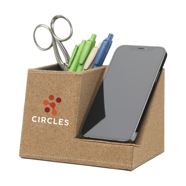 Logo trade promotional giveaways picture of: Ecork Pen Holder Wireless Charger
