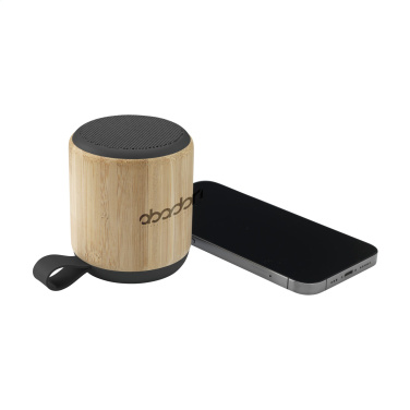 Logo trade promotional merchandise picture of: Timor Bamboo Wireless Speaker