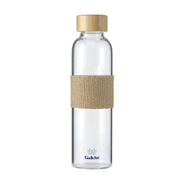 Logotrade promotional gift picture of: Senga Glass Bamboo 500 ml drinking bottle