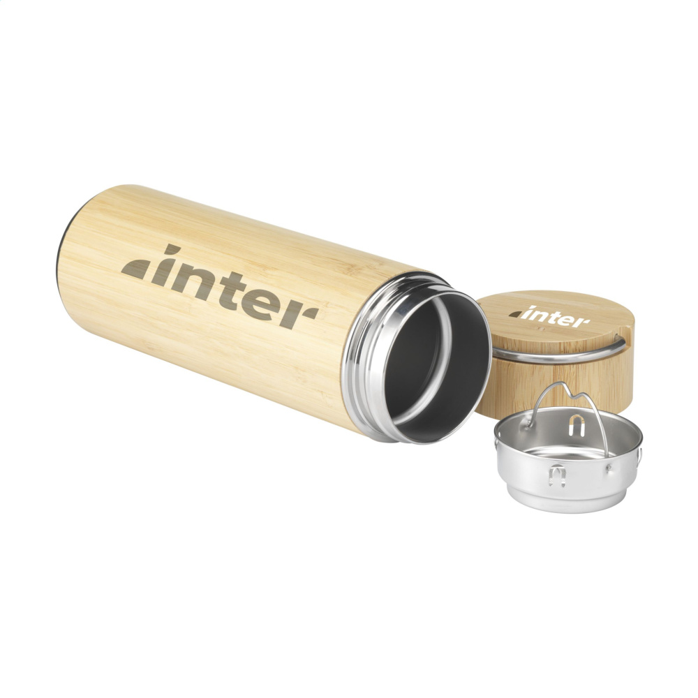 Logotrade business gift image of: Nikko 330 ml bamboo thermo bottle/thermo cup