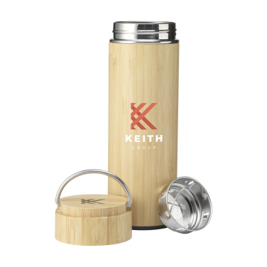 Logo trade corporate gifts image of: Nikko 330 ml bamboo thermo bottle/thermo cup
