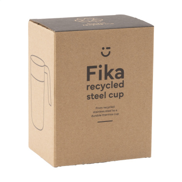 Logo trade promotional items image of: Fika RCS Recycled Steel Cup 400 ml thermo cup