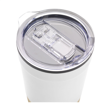 Logo trade business gift photo of: Kobe Bamboo RCS Recycled Steel 350 ml coffee cup