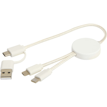 Logo trade promotional gifts picture of: Citala 5-in-1 recycled plastic 30 cm data sync and 27W fast charge cable