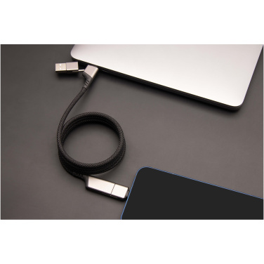 Logo trade corporate gifts picture of: SCX.design C52 100W 4-in-1 rPET magnetic ultra fast charging cable 
