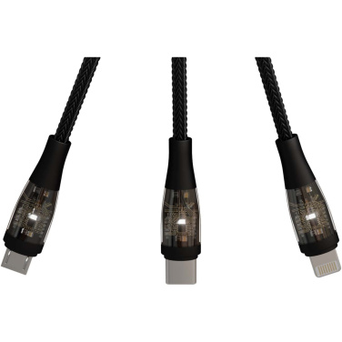 Logo trade promotional items image of: SCX.design C50 5-in-1 fast charging 100W/5A cable with digital display