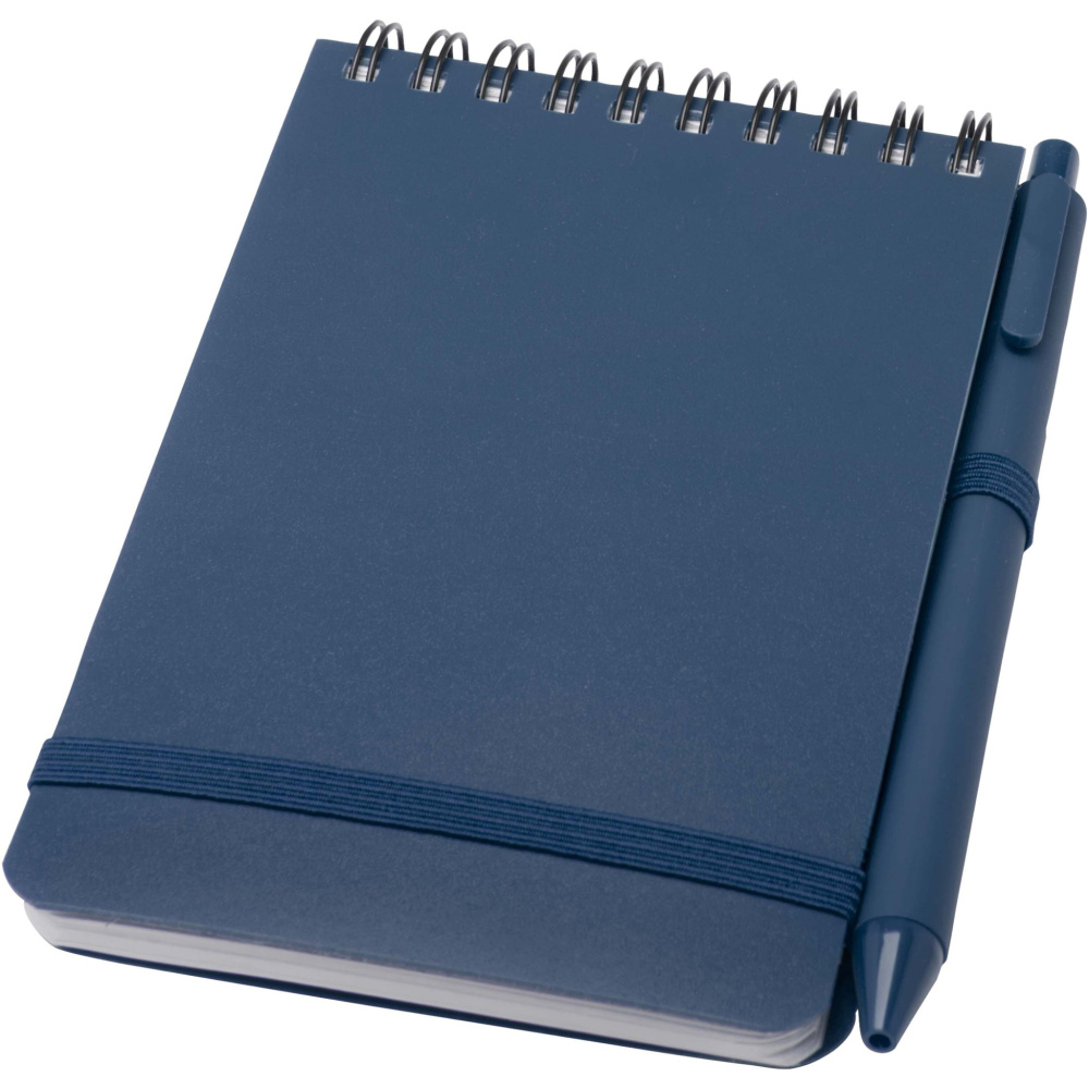 Logo trade promotional product photo of: Thalaasa A6 hard cover ocean-bound notebook with ballpoint pen (black ink)