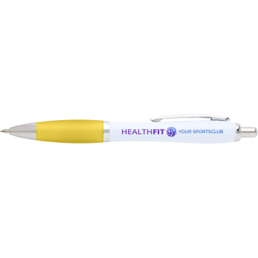 Logo trade corporate gifts image of: Nash recycled plastic ballpoint pen (blue ink)