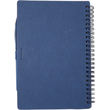 Logo trade advertising product photo of: Slate reusable soft cover notebook and pen set (black ink)
