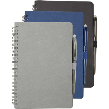 Logotrade promotional item image of: Slate reusable soft cover notebook and pen set (black ink)
