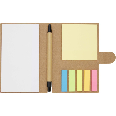 Logo trade promotional gifts picture of: Swift sticky notes booklet with ballpoint pen (black ink)