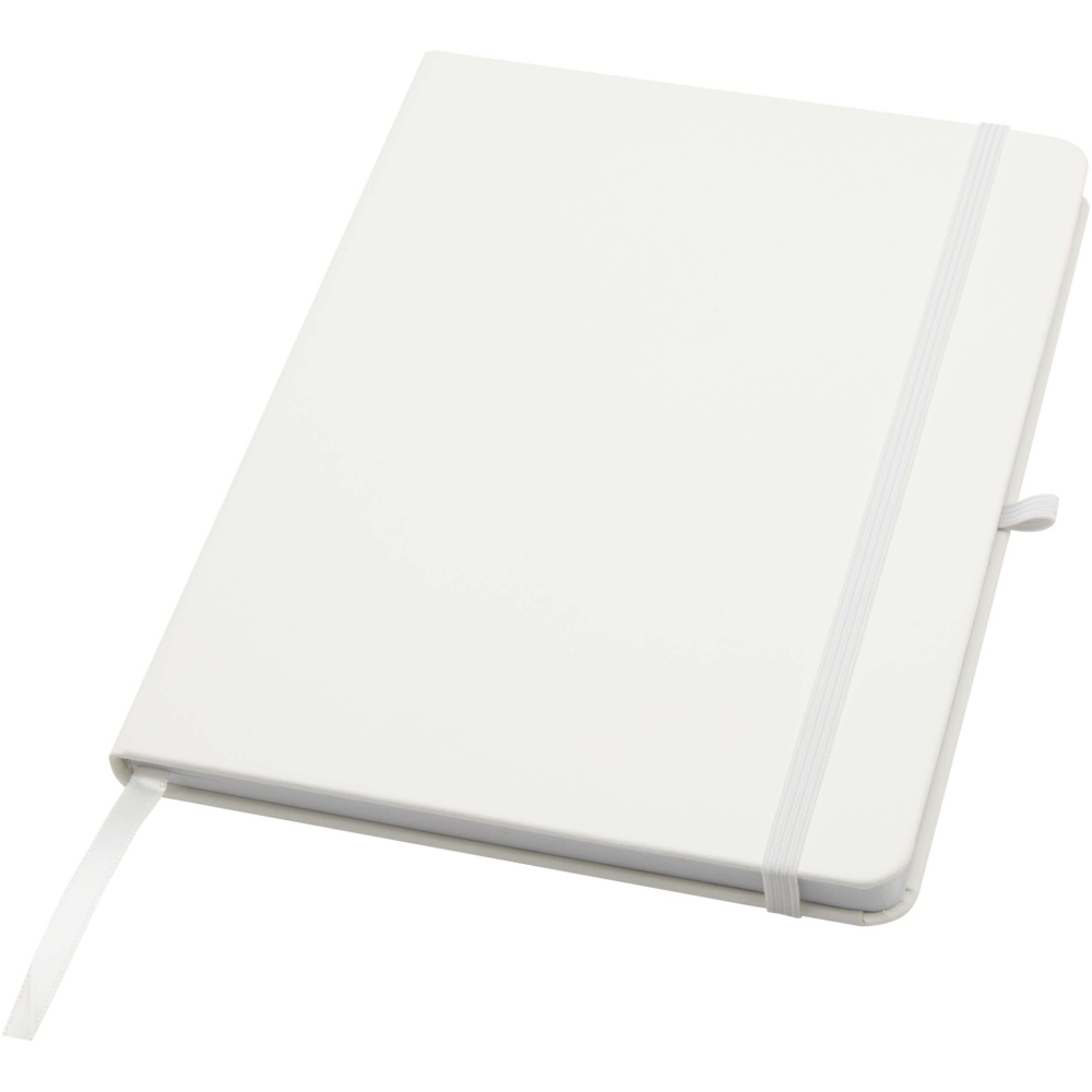Logo trade promotional product photo of: Teak A5 recycled hard cover notebook with lined pages