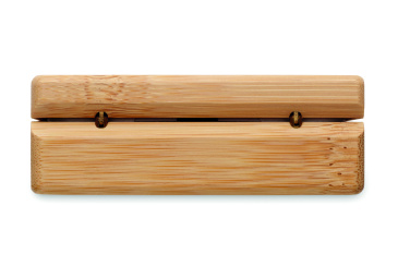 Logo trade promotional items picture of: TWS earbuds in bamboo case