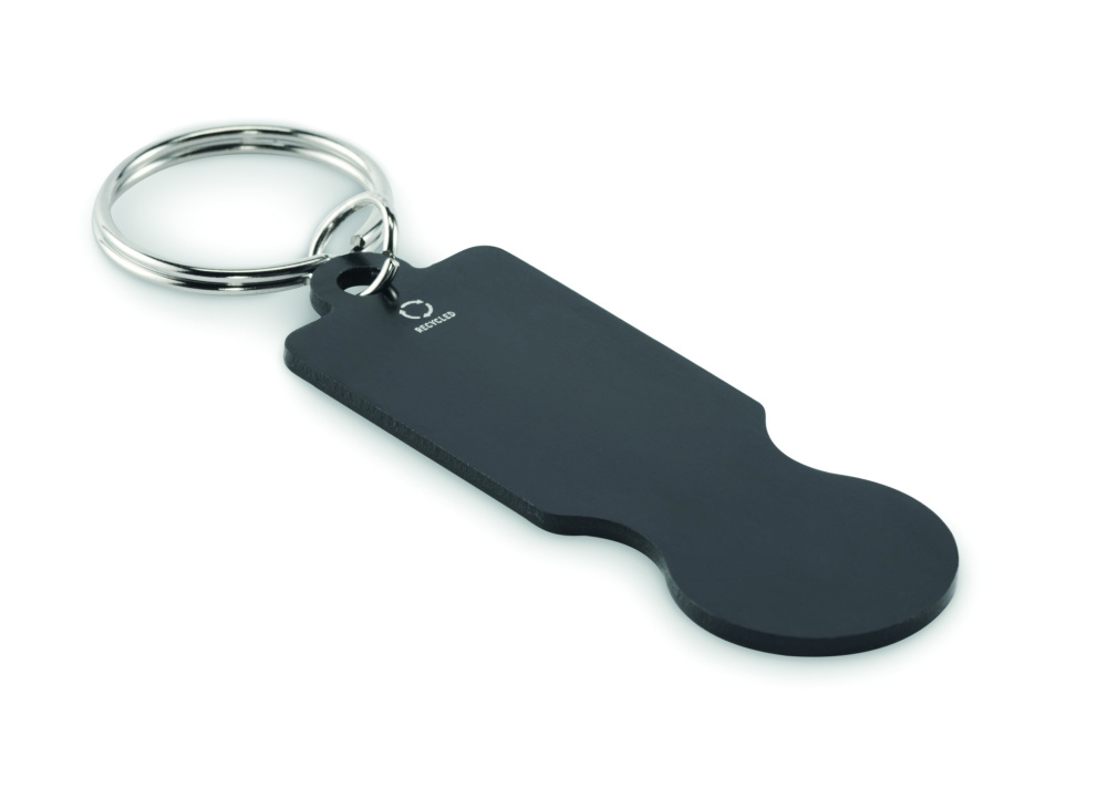 Logotrade promotional items photo of: Key ring with trolley token