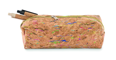 Logo trade corporate gift photo of: Coloured cork pencil case