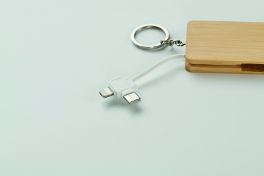 Logo trade promotional items image of: Key ring charging cable