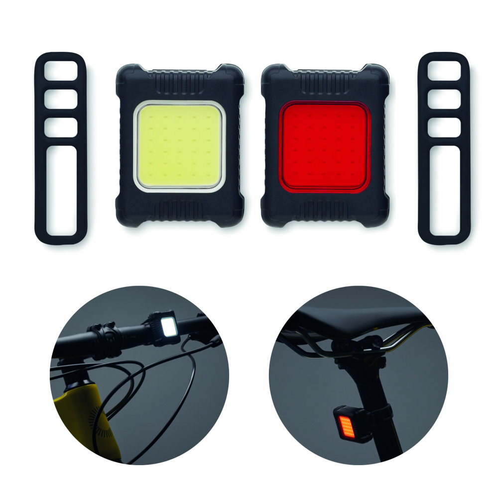 Logo trade promotional giveaway photo of: Rechargeable bike light set