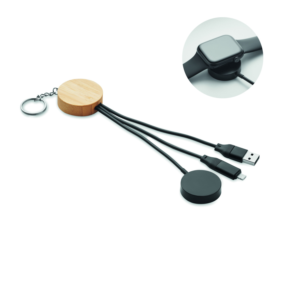 Logotrade promotional items photo of: Key ring with 4 in 1 60W cable