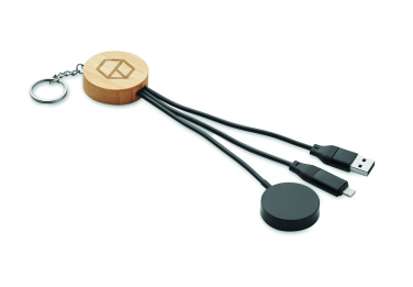 Logo trade promotional giveaway photo of: Key ring with 4 in 1 60W cable