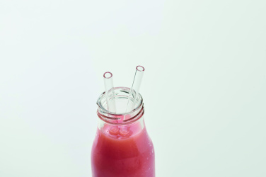 Logo trade promotional items image of: 4 reusable glass straws