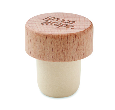 Logo trade promotional items picture of: Beech wood bottle stopper