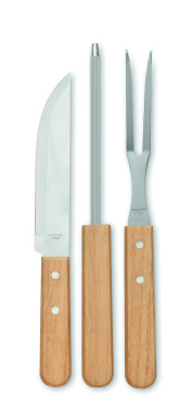 Logo trade promotional giveaways picture of: Stainless steel barbecue tools