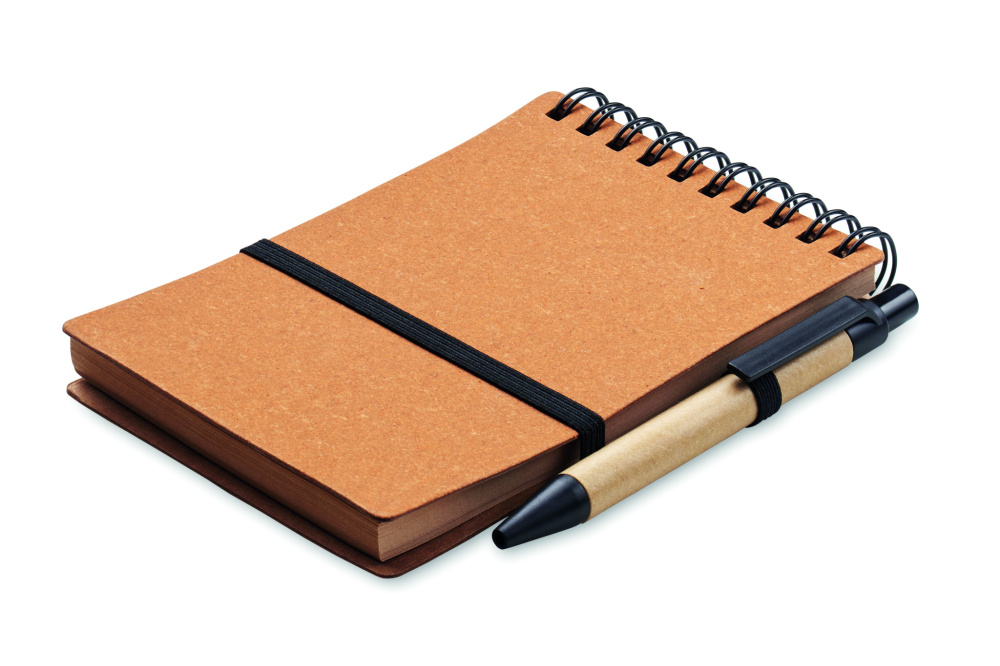 Logo trade promotional gifts image of: Recycled notebook with ball pen