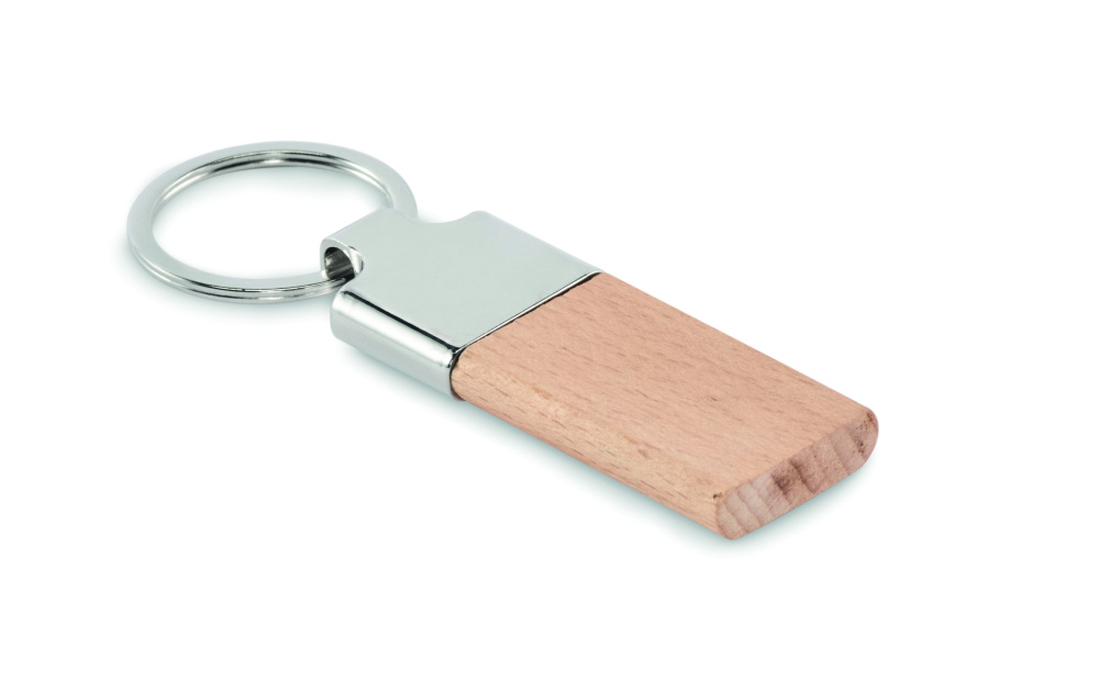 Logotrade corporate gift image of: Key ring with rubber wood