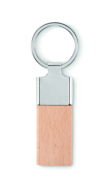 Logo trade corporate gift photo of: Key ring with rubber wood