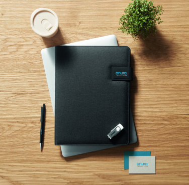 Logo trade promotional merchandise picture of: A4 folder and wireless charger