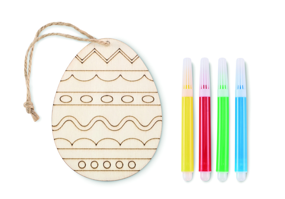 Logo trade corporate gift photo of: Wooden egg painting set