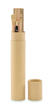 Logo trade corporate gifts picture of: Paper tube stationery set