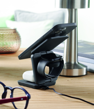 Logo trade promotional gift photo of: 3in1 foldable charging station