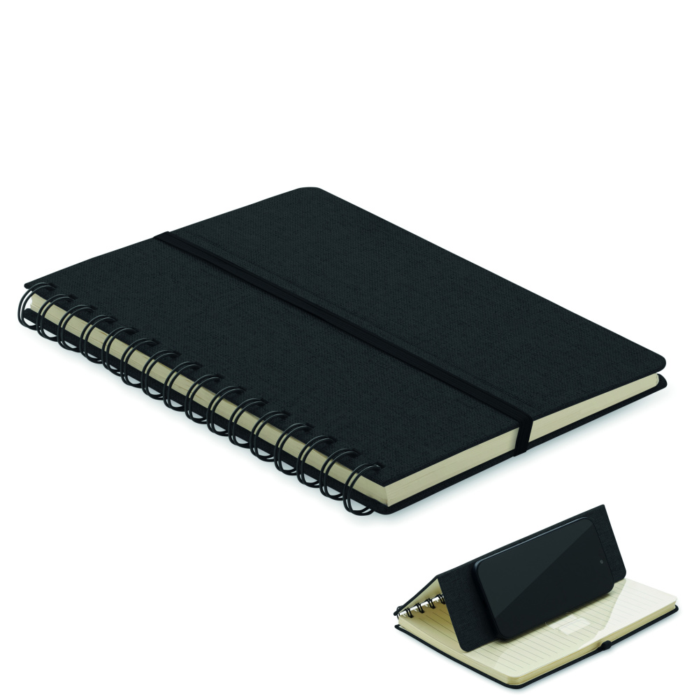 Logotrade promotional giveaway image of: A5 notebook with phone holder